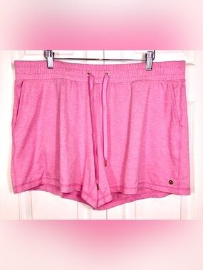 Lilly Pulitzer Pink Heather Knit Lounge Shorts XL Soft Stretch Drawstring